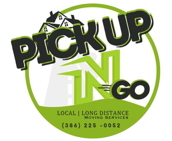 A logo for pickup in go local long distance moving services
