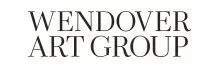 A black and white logo for wendover art group.