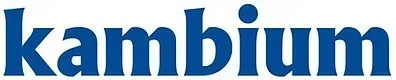 The word kambium is written in blue letters on a white background.