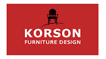 The korson furniture design logo has a chair on it.