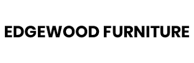The logo for edgewood furniture is black and white.