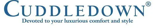 The logo for cuddledown devoted to your luxurious comfort and style