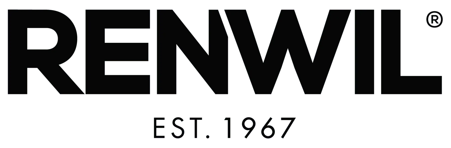 A black and white logo for renwil est 1967