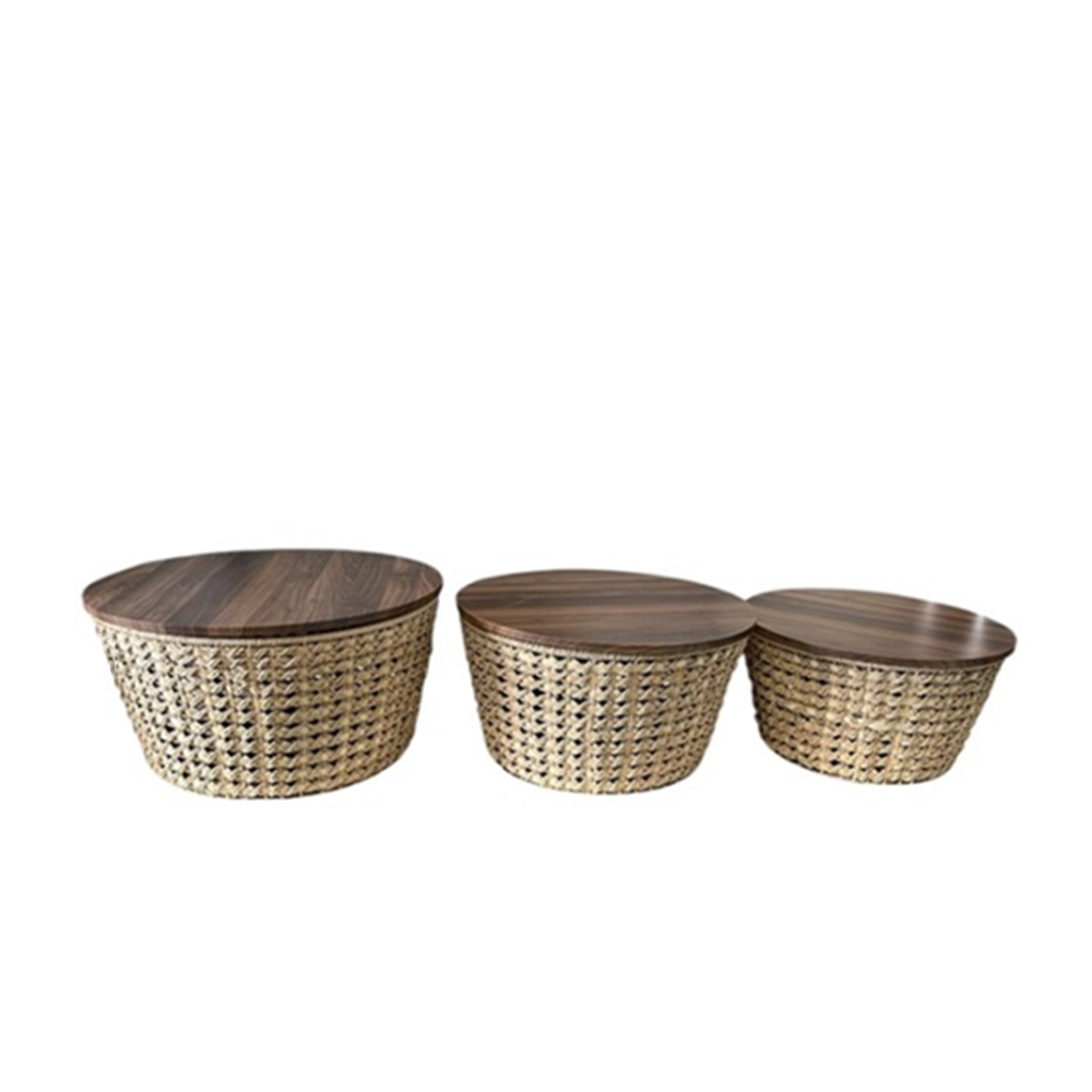 Mesa Centro Rattan 03 Tamanhos