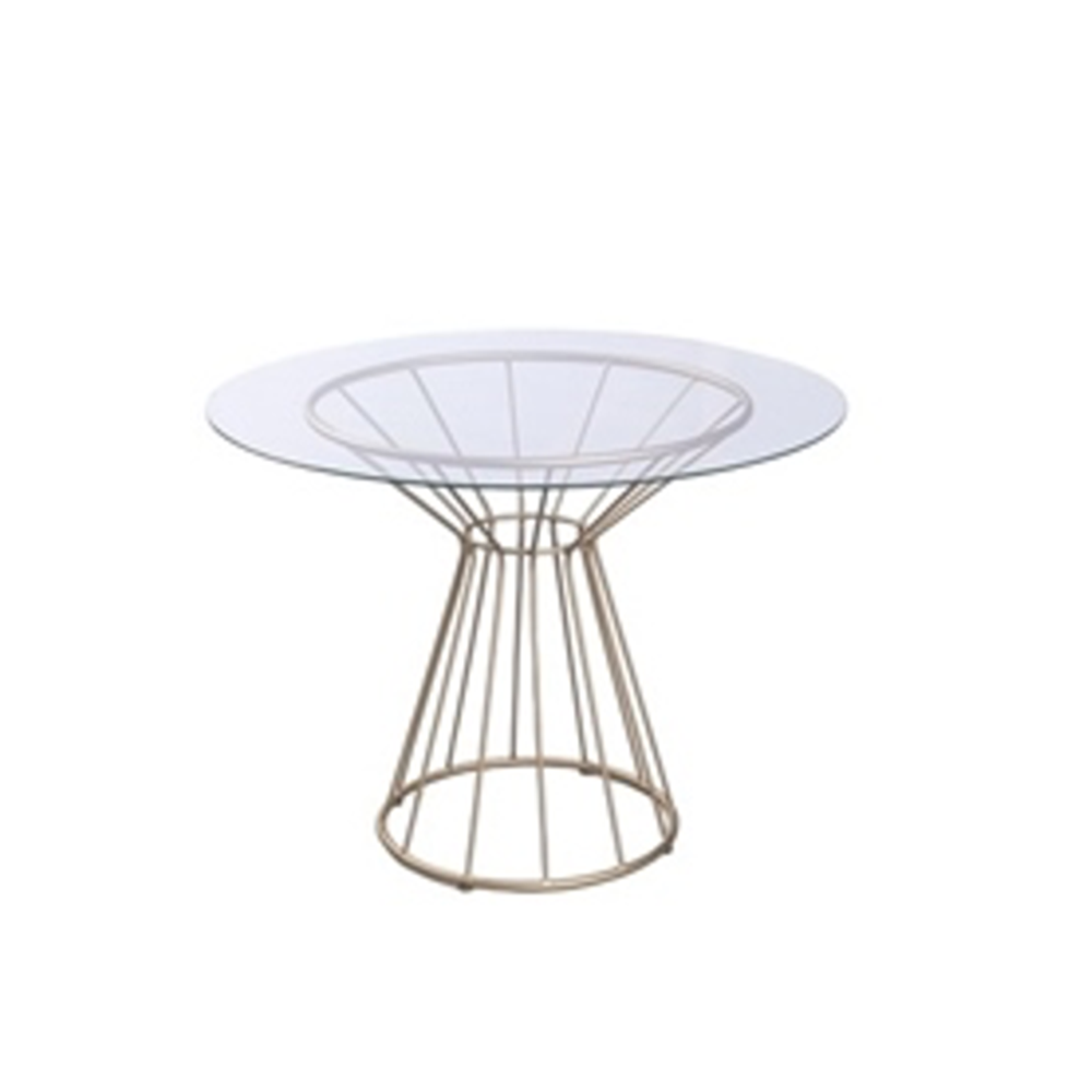 Vidro 80cm com Pé Mesa Boite Gold