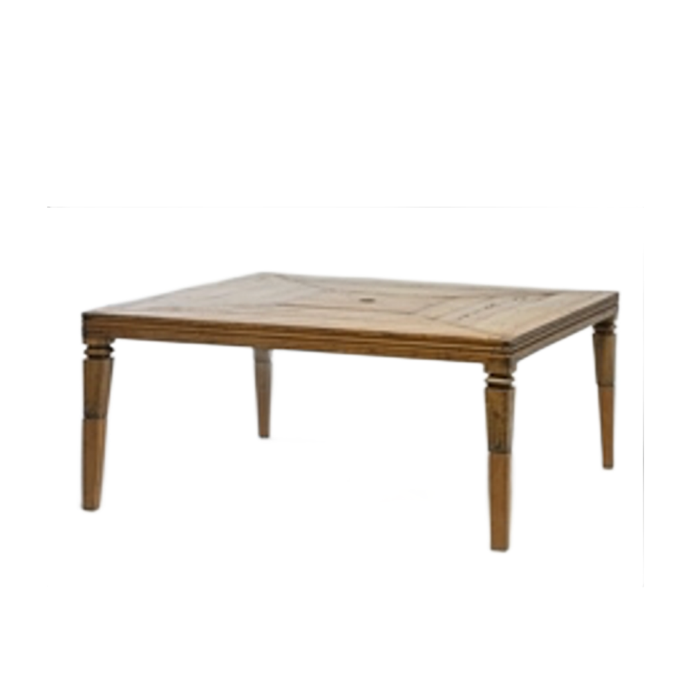 Tampo Madeira Demolição Quadrado 1,80 com Pé Madeira Demolição