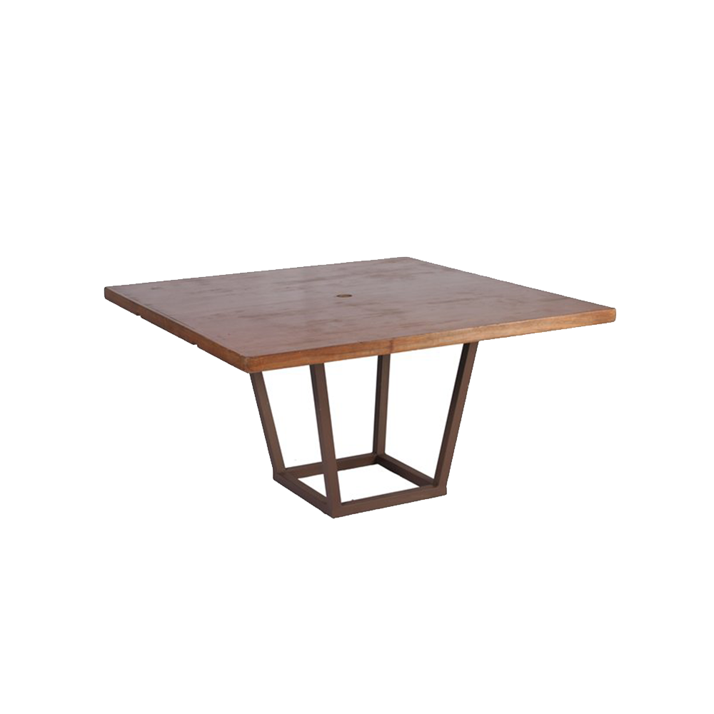 Tampo Madeira Quadrado Grande 1,40 com Pé Mesa Quadrado 75cm