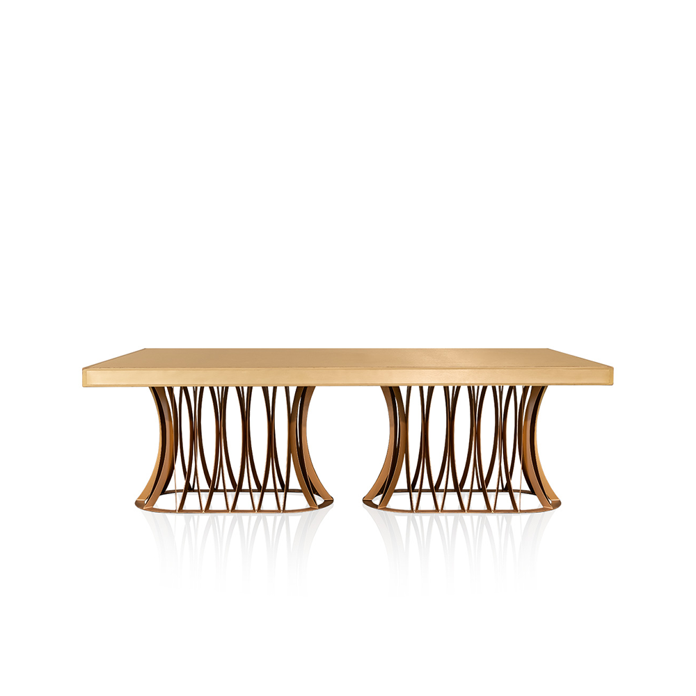 Tampo Mesa Gold Retangular com 02 Pés Mesa Gold Oval