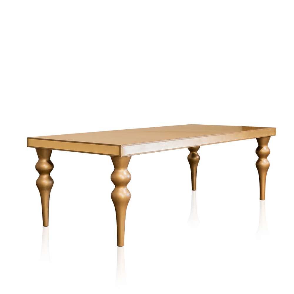 Tampo Mesa Gold Retangular com Kit Pé Gold Médio