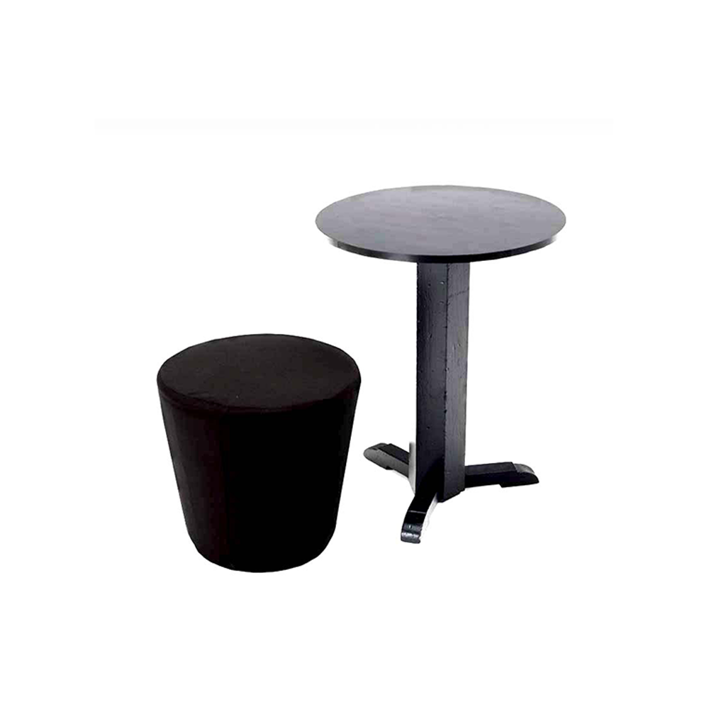 Mesa Lateral Redonda Preta