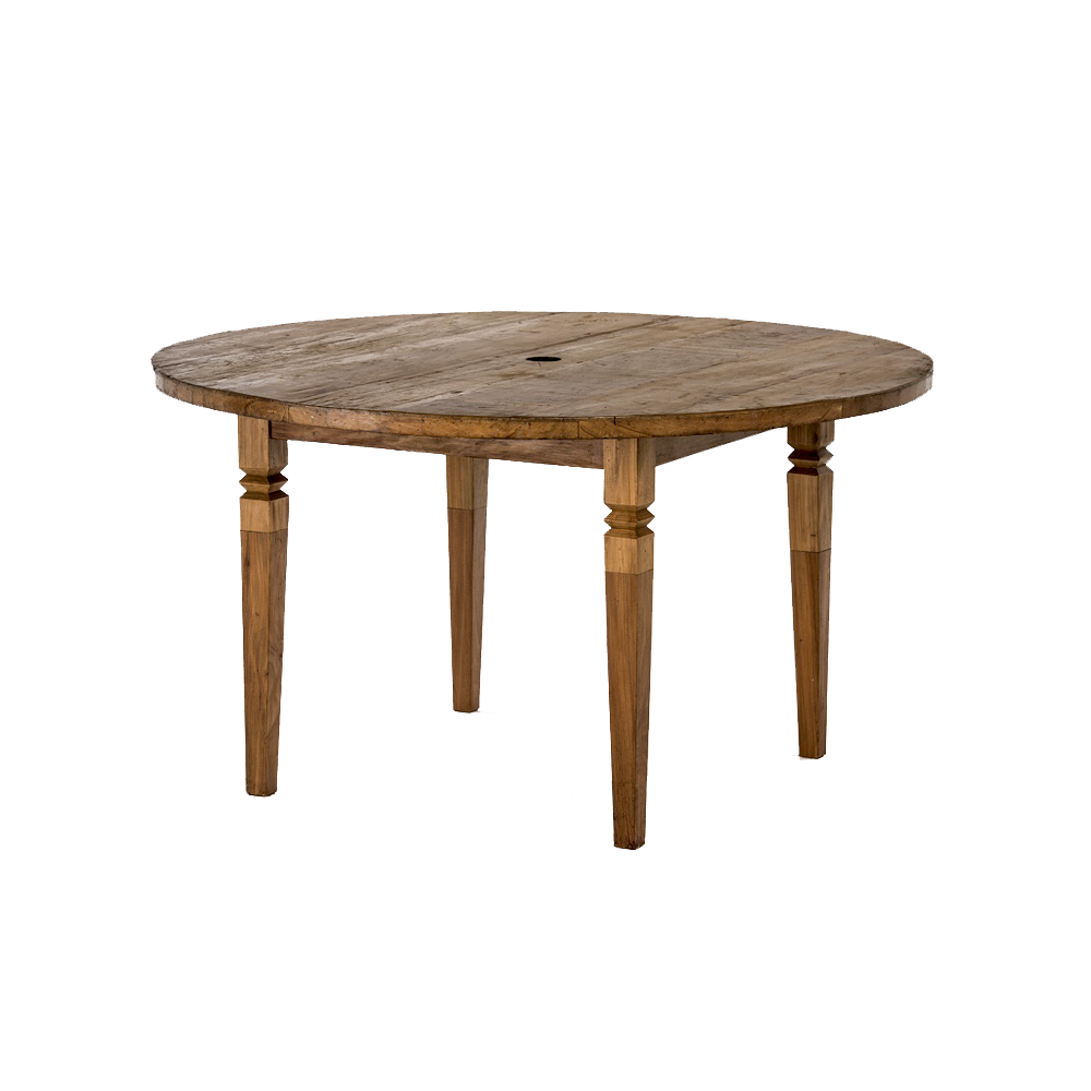 Tampo Madeira Demolição Redondo Pé Madeira Demolição