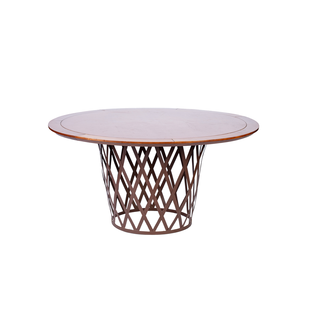 Tampo Milano Redondo com Pé Mesa Treliça Redondo