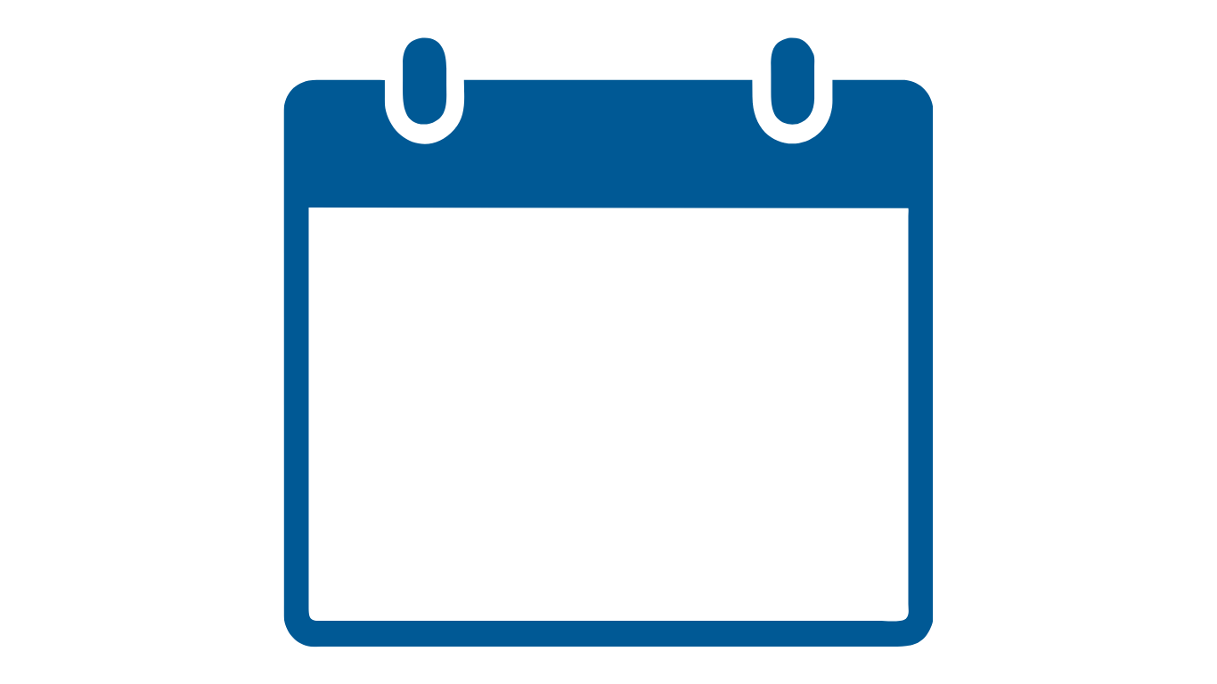 Blue calendar icon.