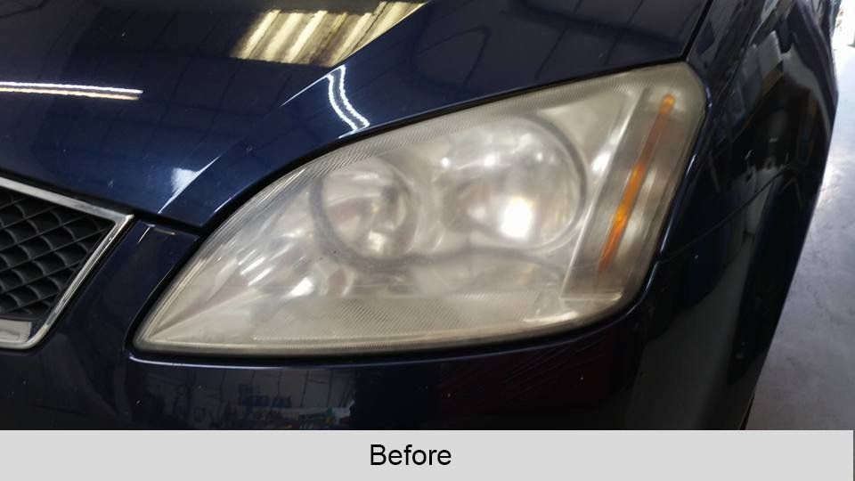 before headlight restoration