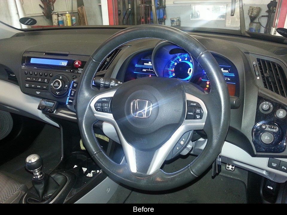 steering wheel before valeting