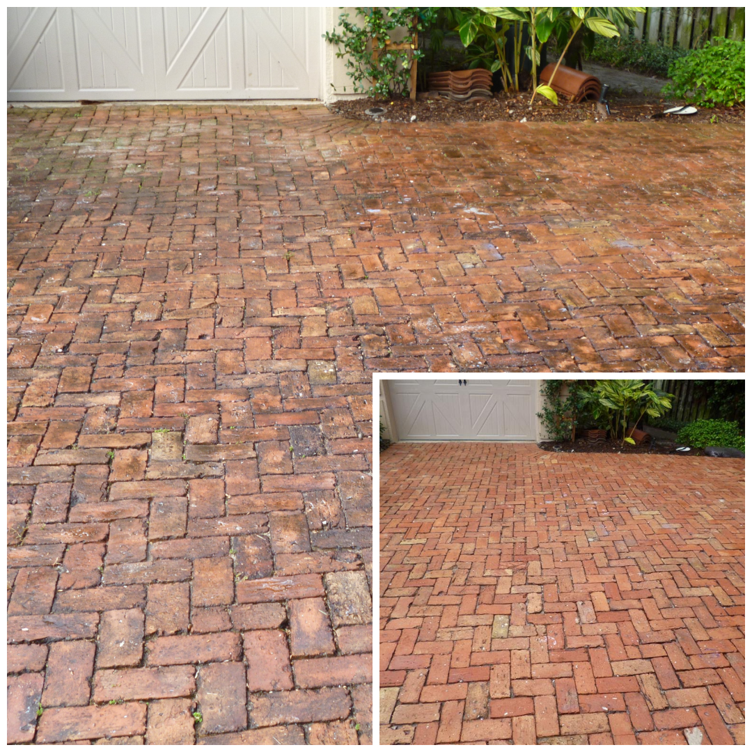 Driveway power washing in Lely Resort