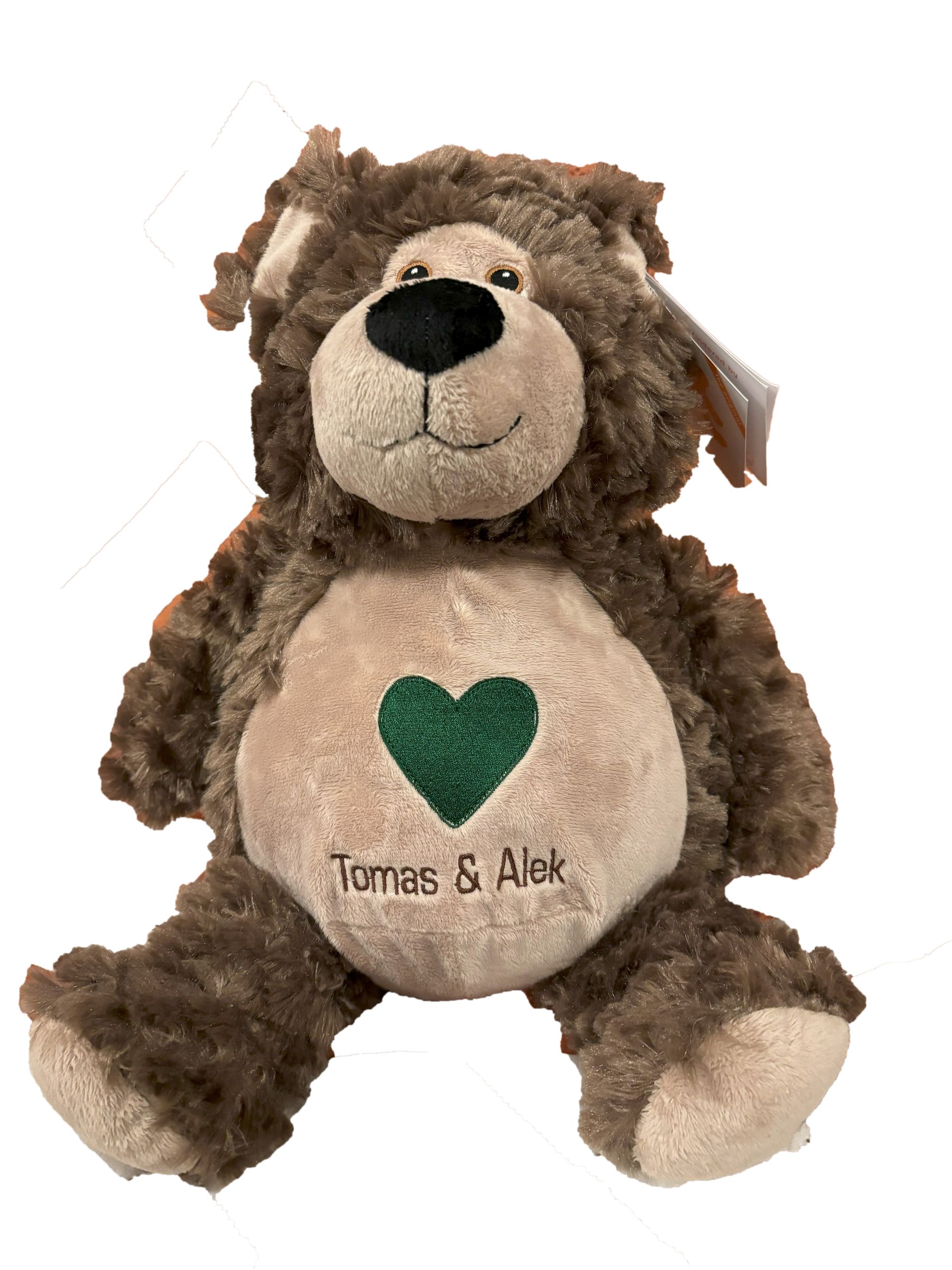 Personalized Stuffed Animals with Custom Message Embroidered with Name.