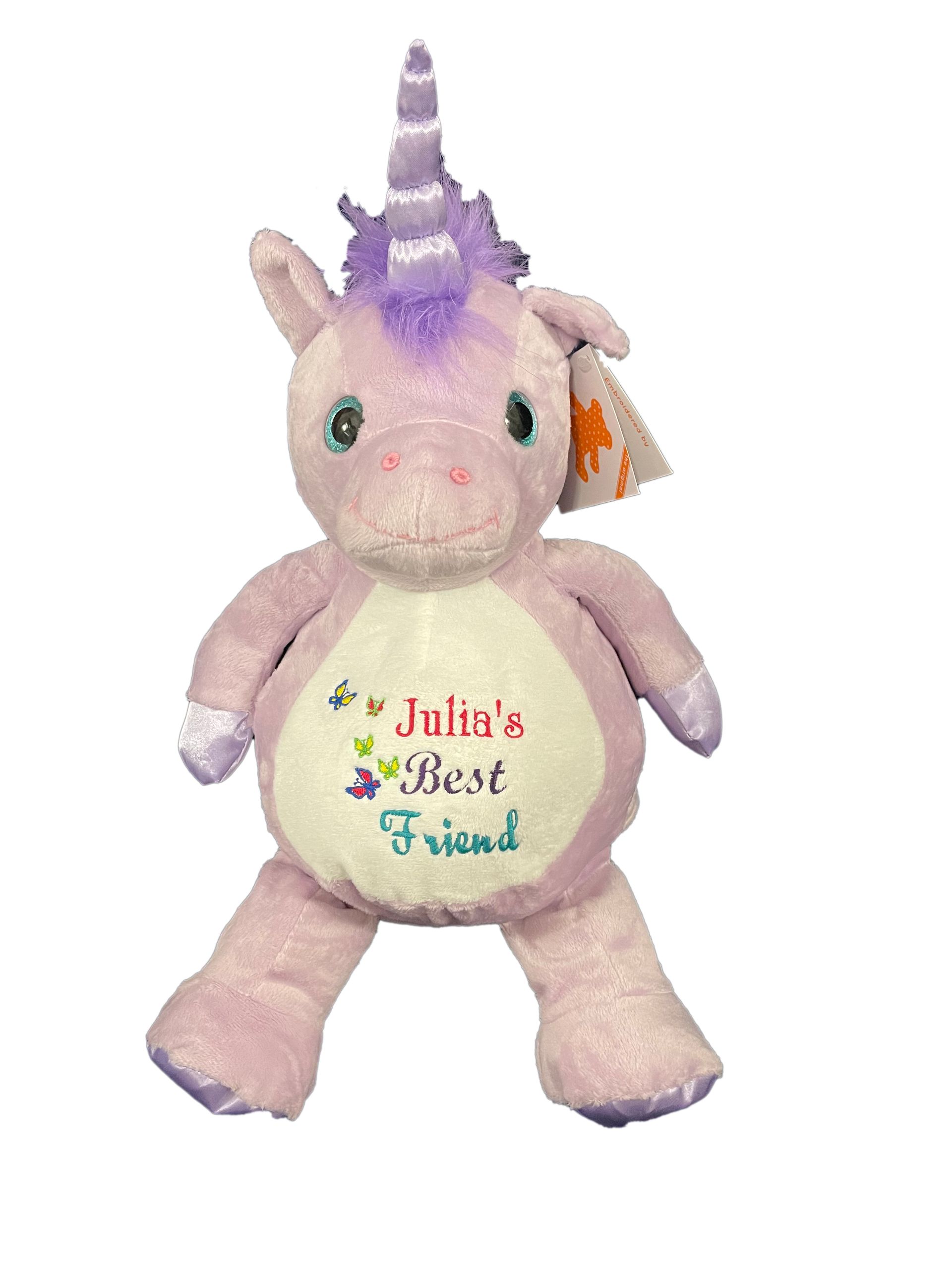 Personalized Stuffed Animals with Cute Design Embroidered with Name.