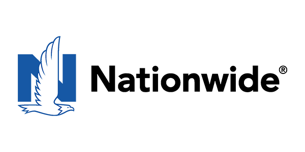 Nationwide logo with blue bird and black text on white background