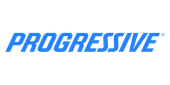 Progressive logo in blue italic text on a white background