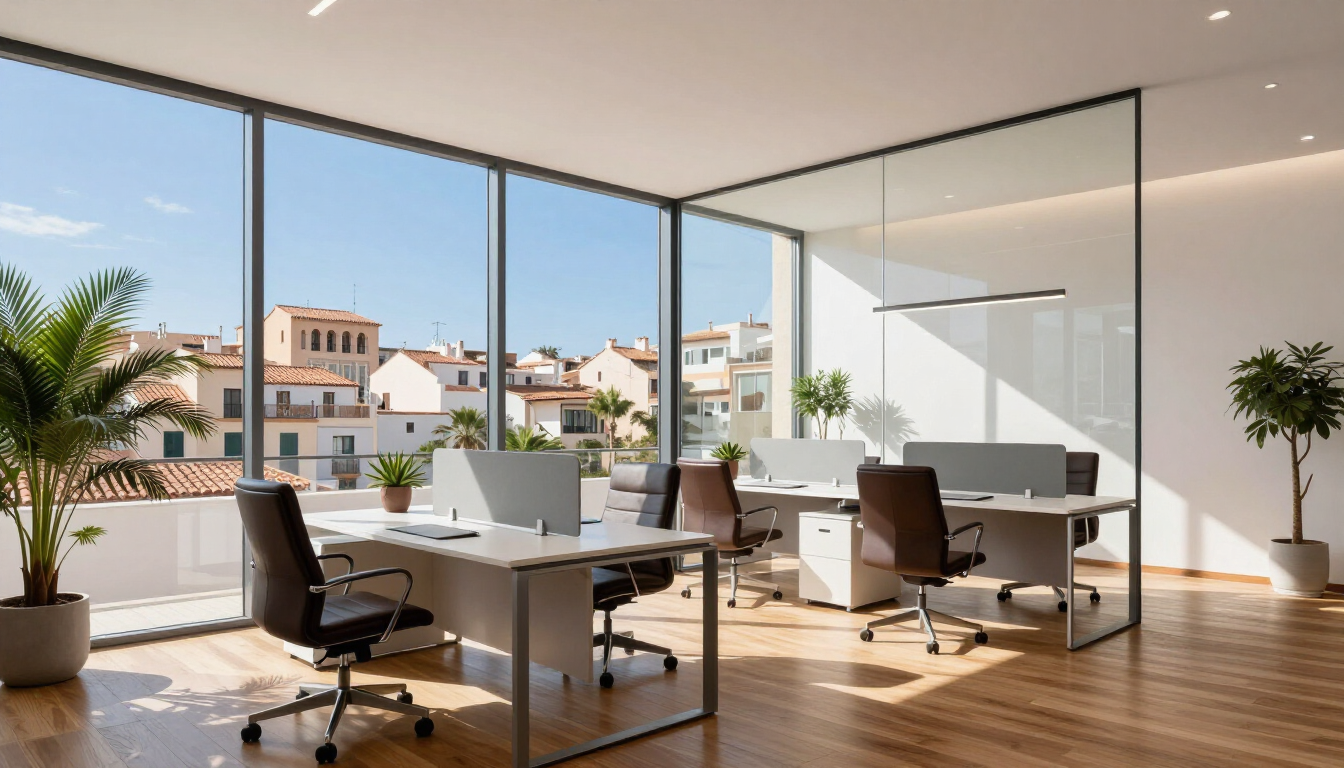Interior de un despacho de abogados moderno en Palma