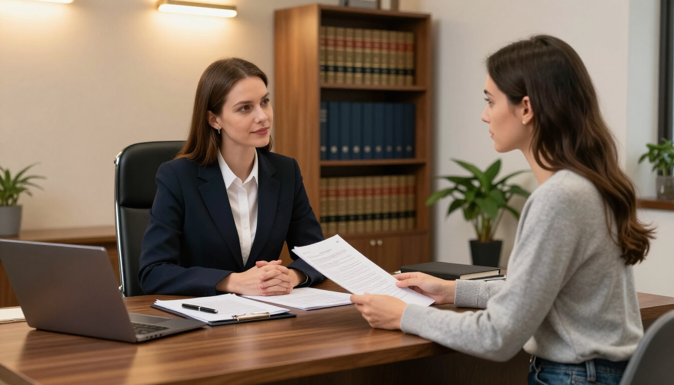Consulta legal entre abogado y cliente