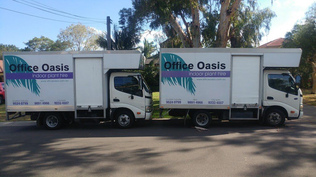 Company Trucks — Gymea Bay, NSW — Office Oasis Indoor Plant Hire