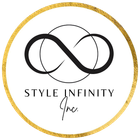 Black infinity symbol logo inside a gold-rimmed circle, with "STYLE INFINITY Inc." below.