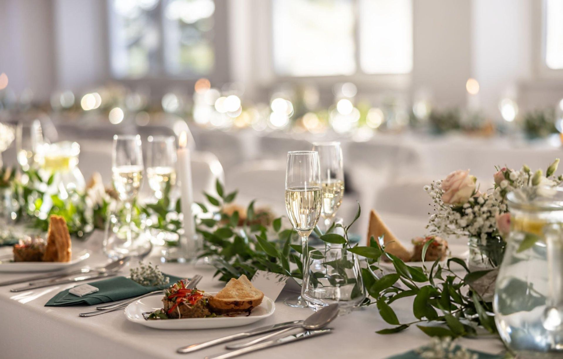 Image of a wedding aperitif and appetizer ceremoniously prepared by wedding catering services. Image of a wedding aperitif and appetizer ceremoniously prepared by wedding catering services.
