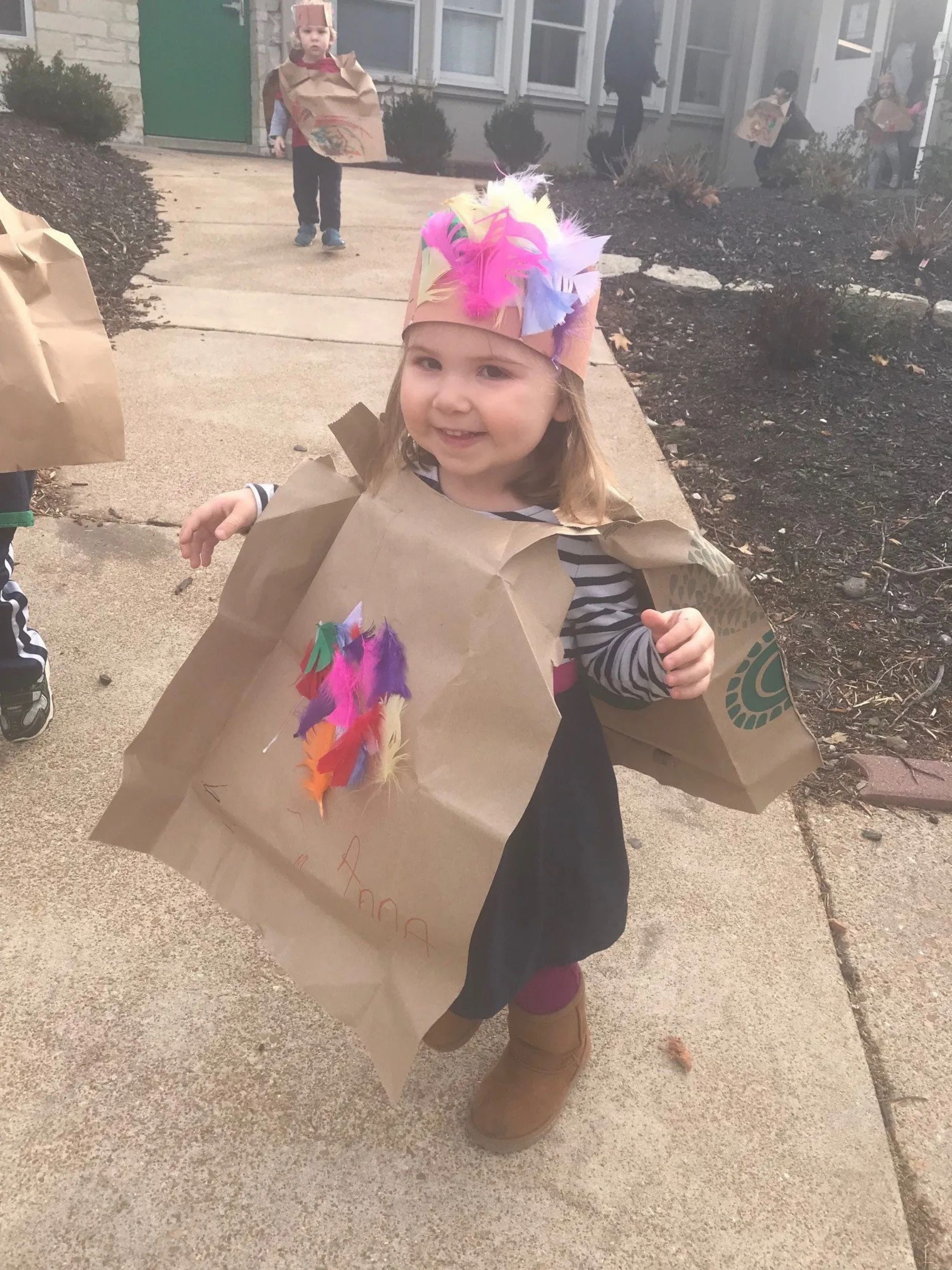 Child dressed as a turkey