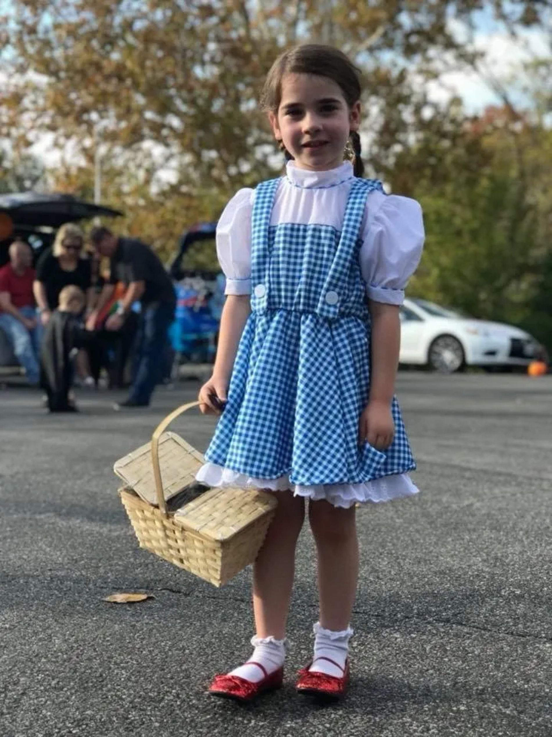 Child dressed a dorothy