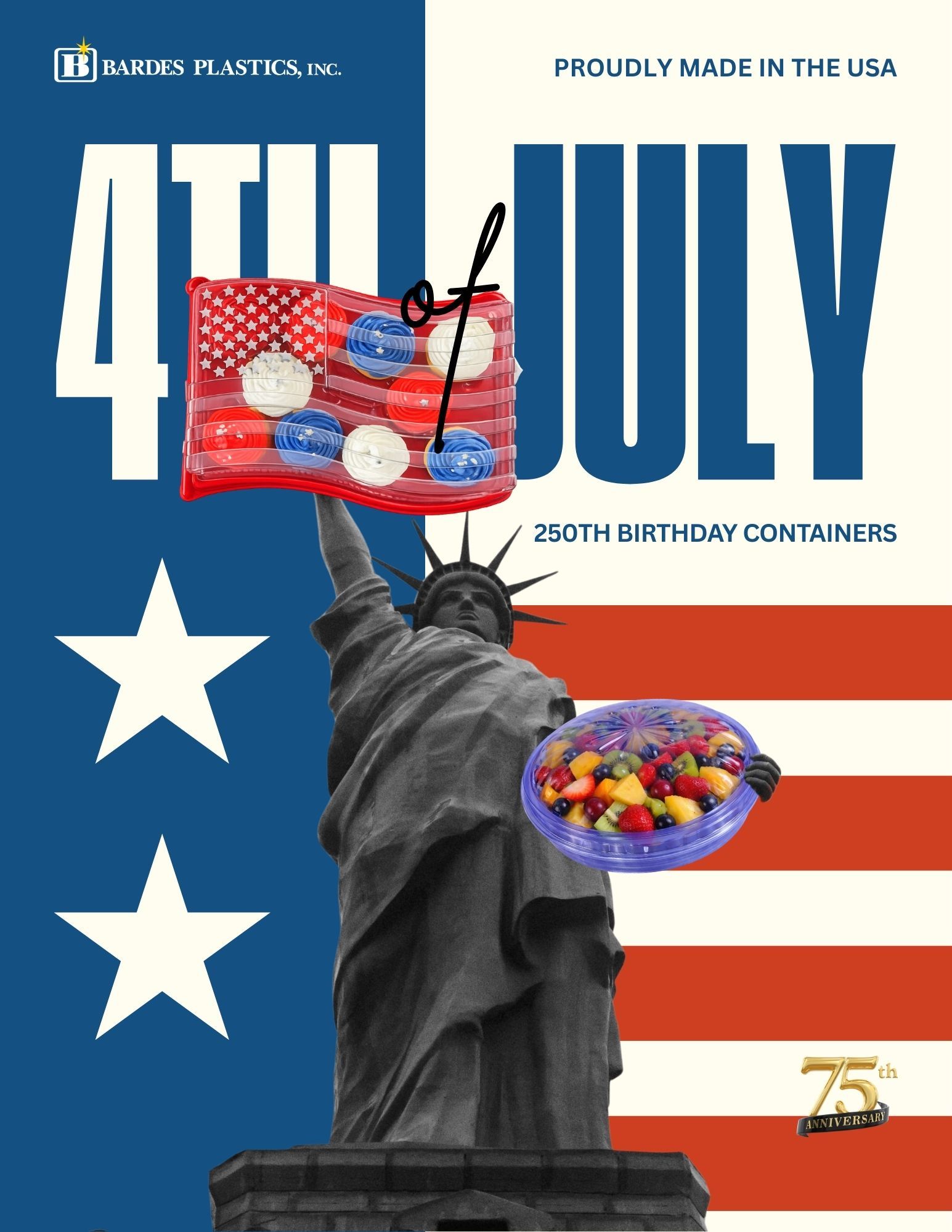 Thermoform plastic container 4th of july custom plastic packaging container