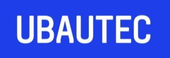 Le texte « UBAUTEC » en blanc, gras, police sans empattement, centré sur un fond rectangulaire bleu uni.