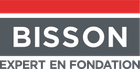 Logo de Bisson : une barre horizontale rouge au-dessus d'un carré gris foncé contenant le mot « BISSON » et « EXPERT EN FONDATION ».