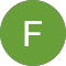 A letra f está em um círculo verde sobre um fundo branco.