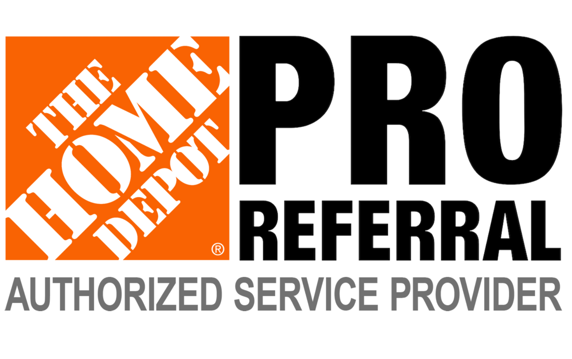 The home depot pro referral authorized service provider logo