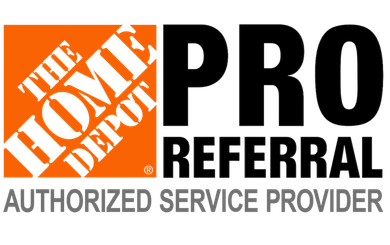 The home depot pro referral authorized service provider logo