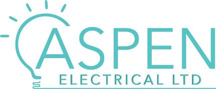 The logo for aspen electrical ltd has a light bulb on it.