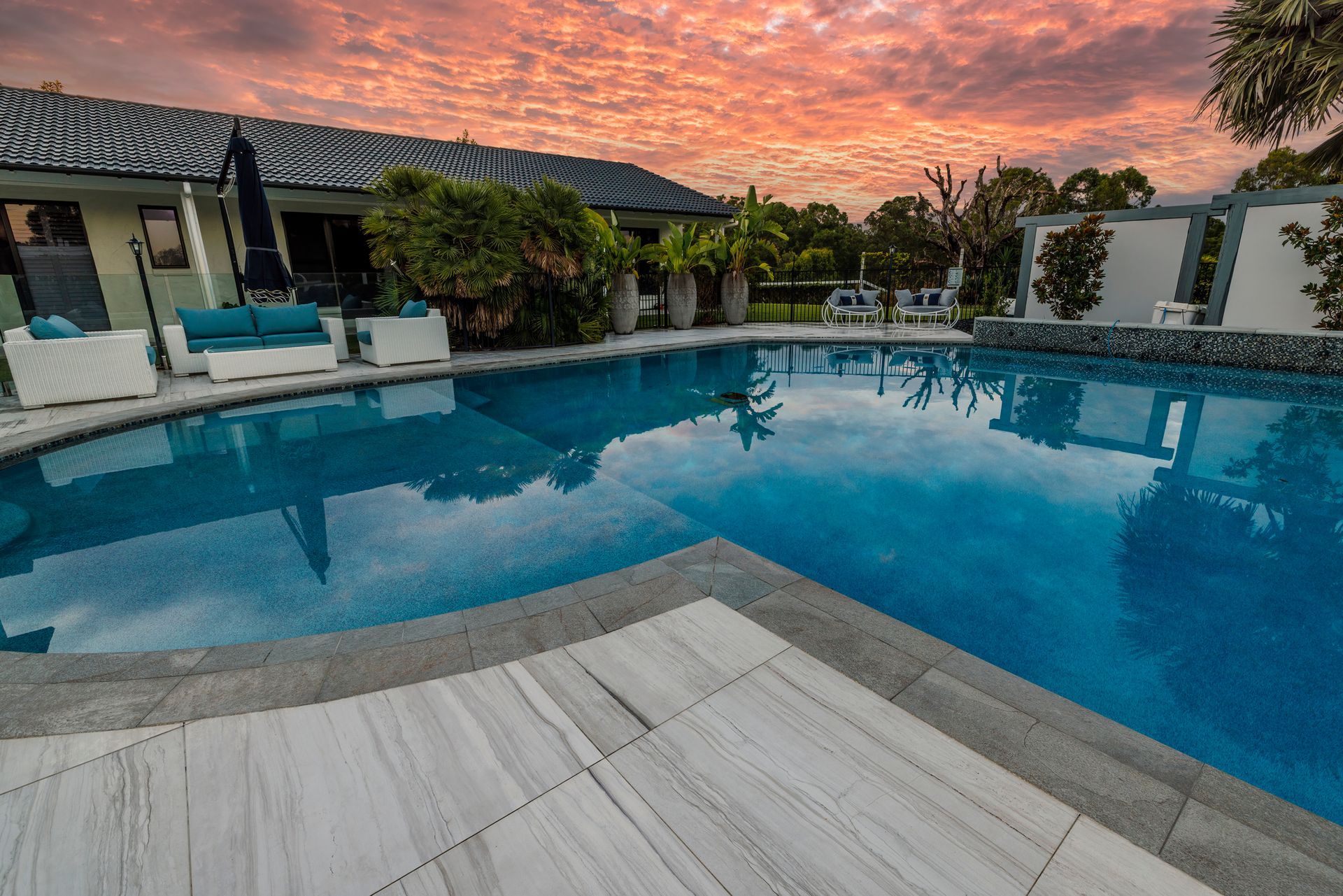 Swimming Pool with Beautiful View — Thomastown, VIC — Architectural Stone
