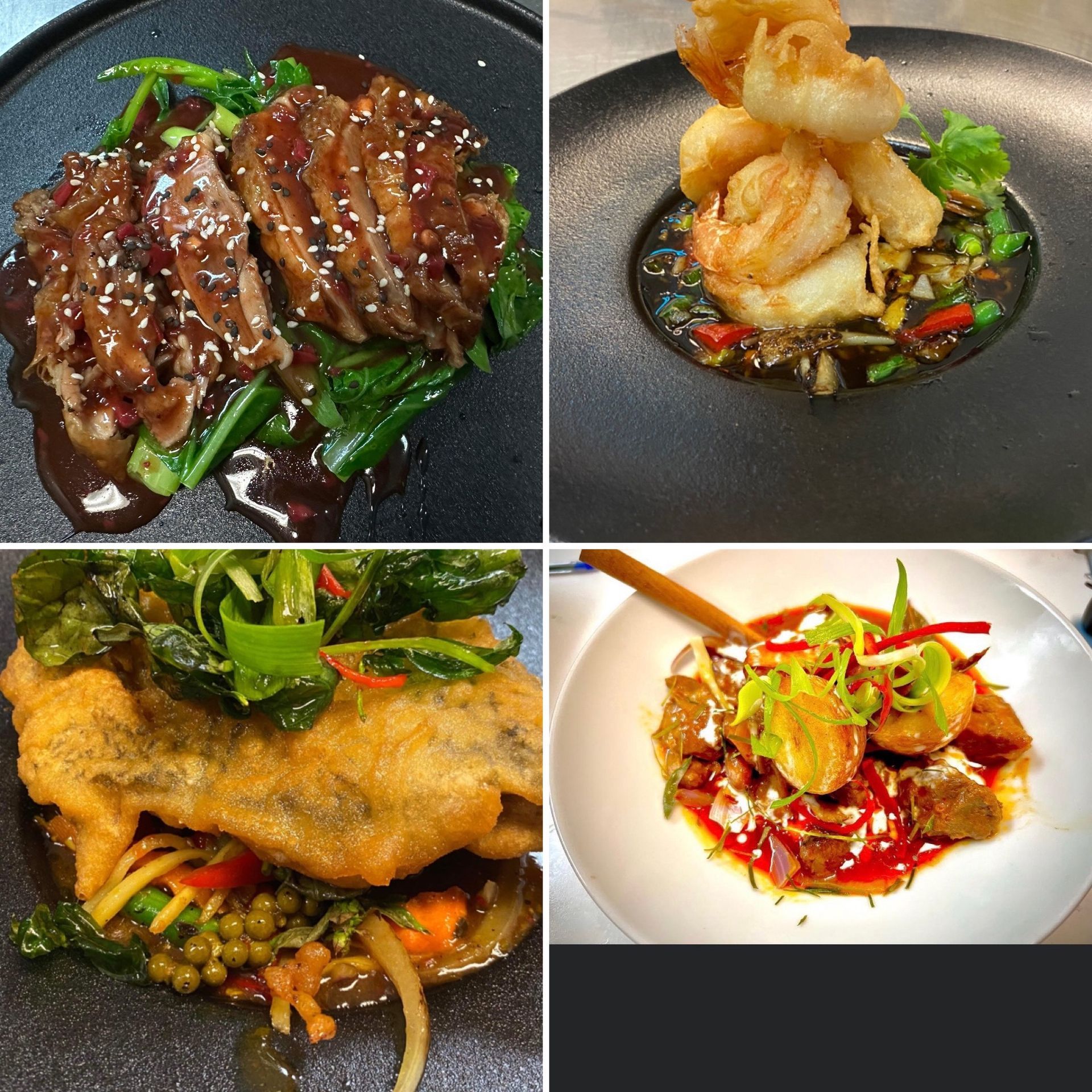A Collage Of Thai Dishes — Sway Thai Fusion & Bar In Tweed Heads South, NSW