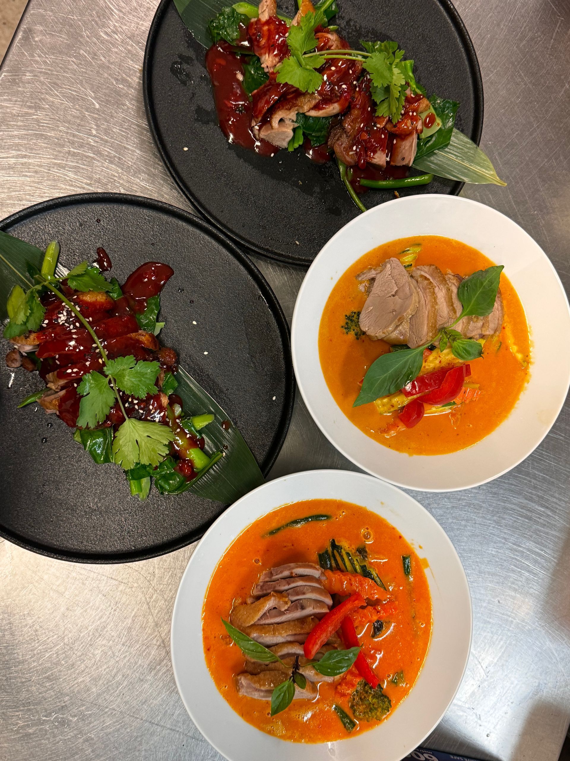 Four Plates Of Thai Food — Sway Thai Fusion & Bar In Tweed Heads South, NSW