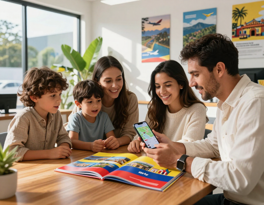 La familia se reunió alrededor de una mesa