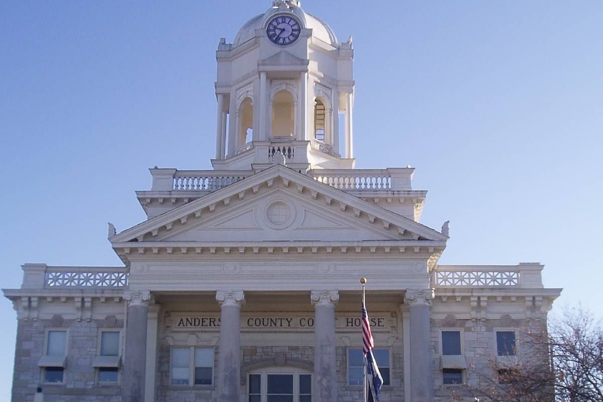 An aerial image of Frankfort, Kentucky (KY)