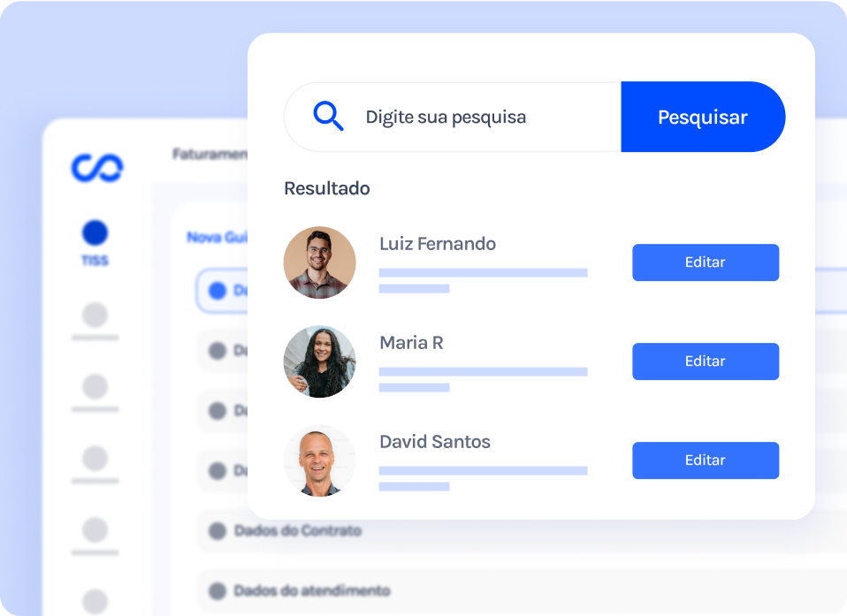 Uma captura de tela de um site mostrando uma lista de pessoas.