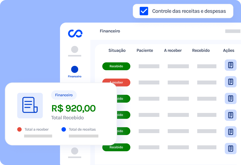 Uma captura de tela de um site mostrando um recibo e uma lista de recibos.
