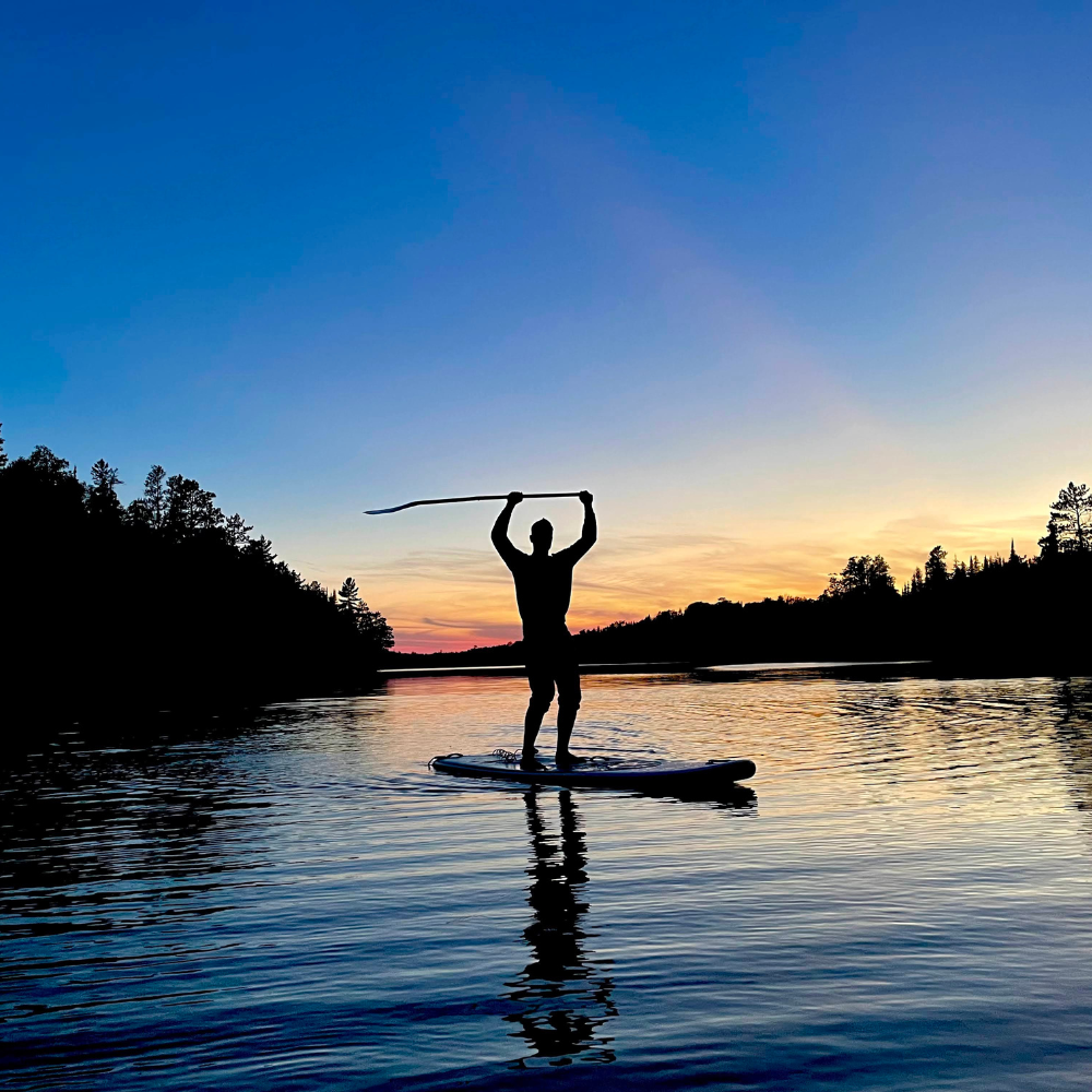 Justin Craddock is paddleboarding in the back lakes of Ontario, proving he is the coolest guy in Winnipeg