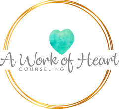 a logo for a work of heart counseling