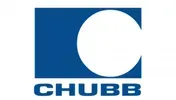 Chubb logo with blue square, white curved shape, and bold navy text