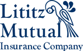 Lititz Mutual Insurance Company logo with navy text and a stylized bird icon