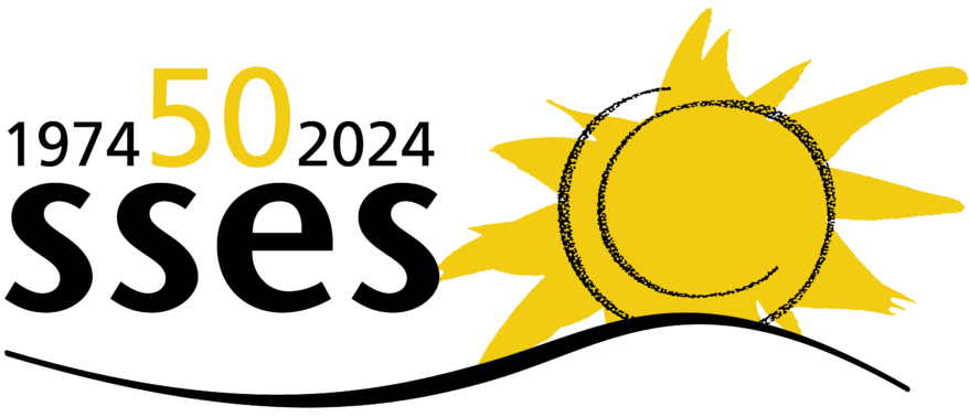 Logo für SSES, mit einer Sonnengrafik